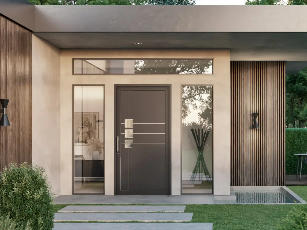 A custom front door and windows