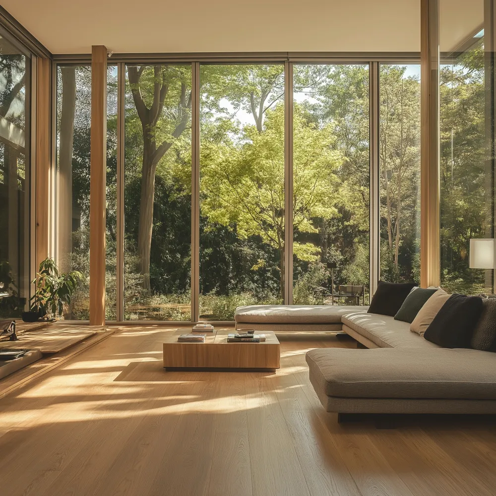 window overlooking forest