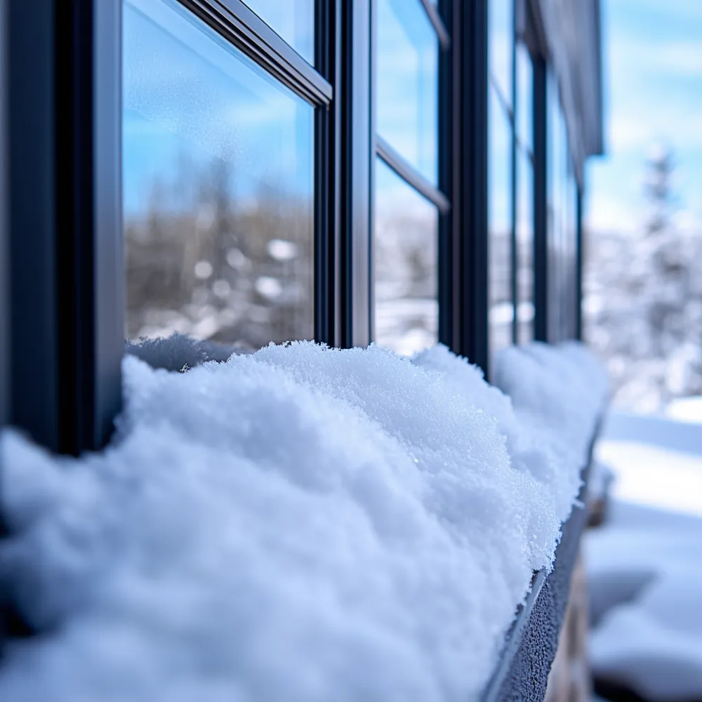 Snow on Glass WIndow